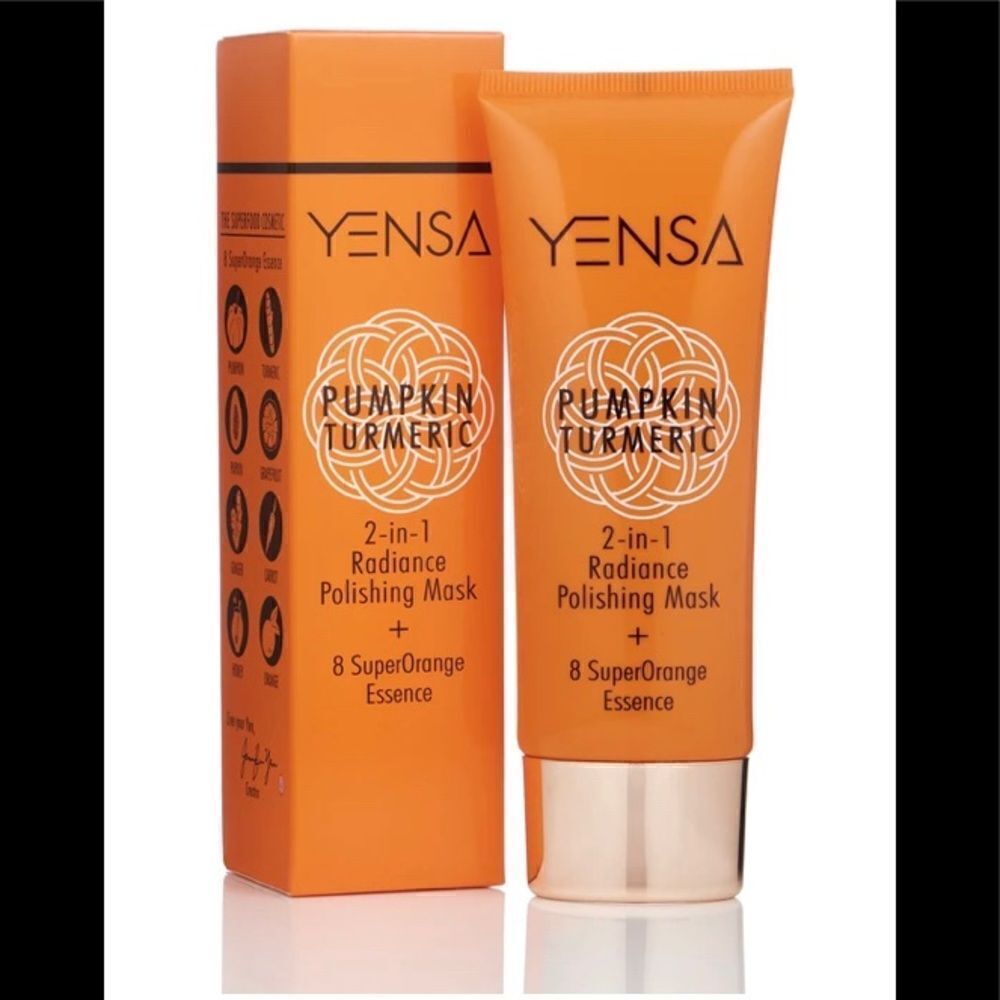 Yensa Pumpkin Tumeric 2-in-1 Radiance Polishing Mask + 8 SuperOrange Essence